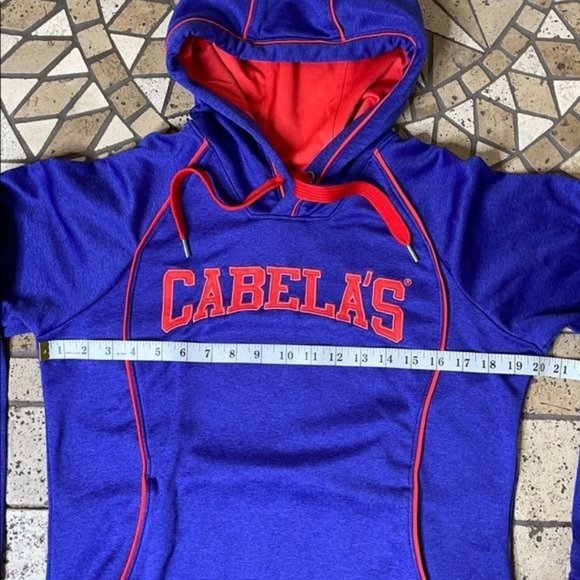 Cabela’s Womens Long Sleeve Polyester Hoodie Sweater Blue Size Medium - Picture 7 of 14